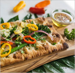 Mini Sweet Pepper & Broccoletti Flatbread
