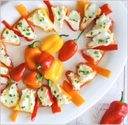 Mini Sweet Peppers Stuffed Fontina Cheese